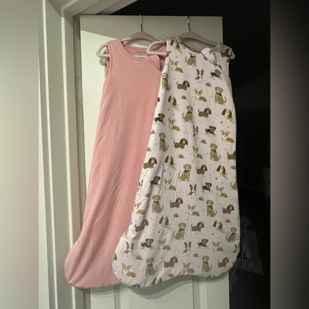 Bundle of 2 Angel Dear 0-6m sleep sacks EUC - Picture 1 of 4